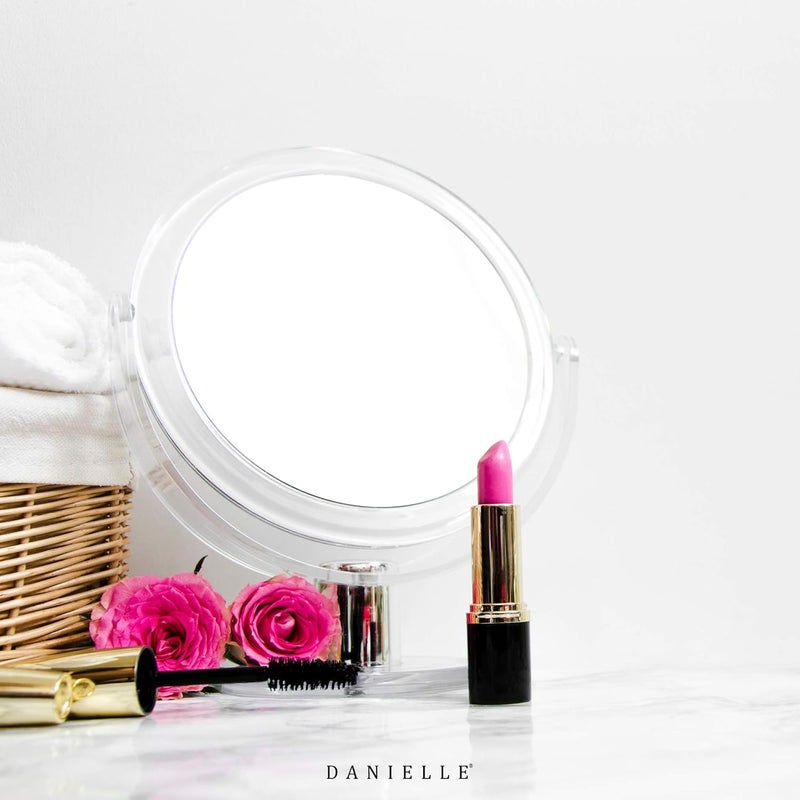 DC DANIELLE Danielle Ultra Vue Two-Sided Makeup Mirror with 12X Magnification in Clear Acrylic - Image 5
